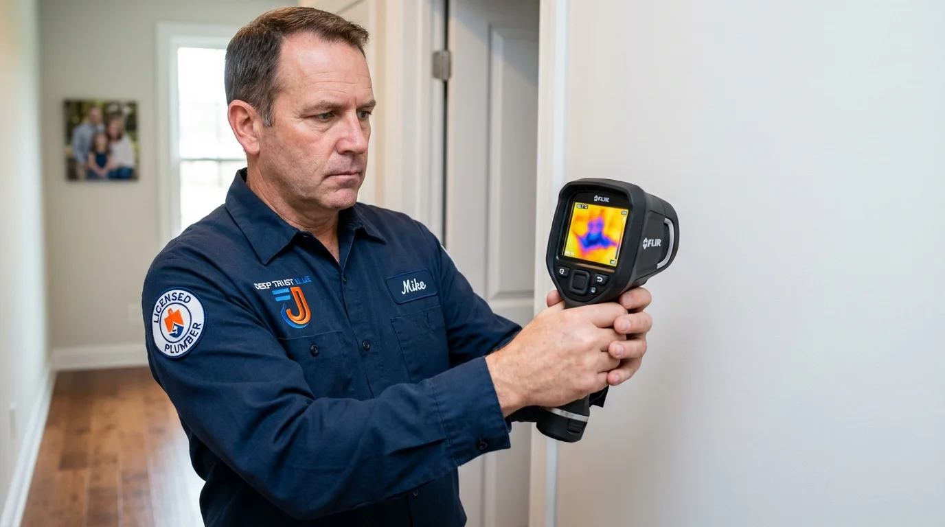 Thermal imaging leak detection by Johns Plumbing LLC in Caribou